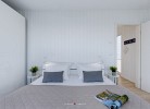 Wasserhaus Klabautermann - Schlafzimmer mit Doppelbett