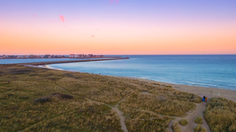Ostseeresort Olpenitz-Drohnenaufnahme vom Weidefelder Strand
