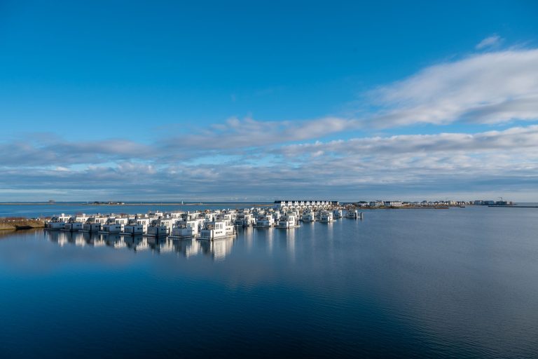 Schleidamm Ostseeresort Olpenitz Hausboot Außen