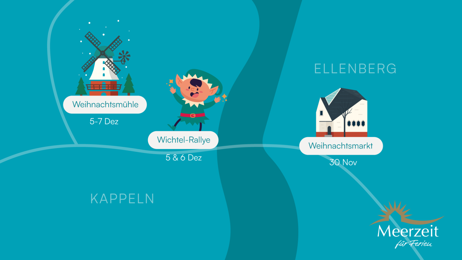 Kappeln Weihnachtsmärkte Übersichtskarte