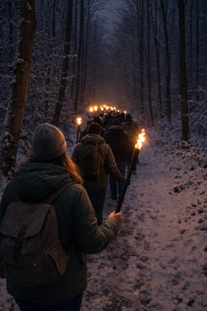 7. Fackelwanderung im Brekendorfer Wald